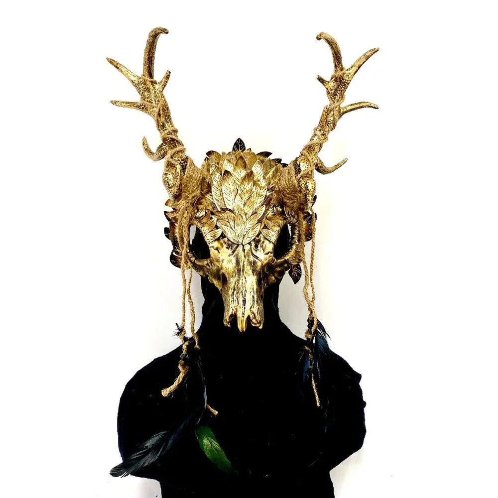 Krampus Ram Goat Demon with Horns Devil Halloween Masquerade Masks Party